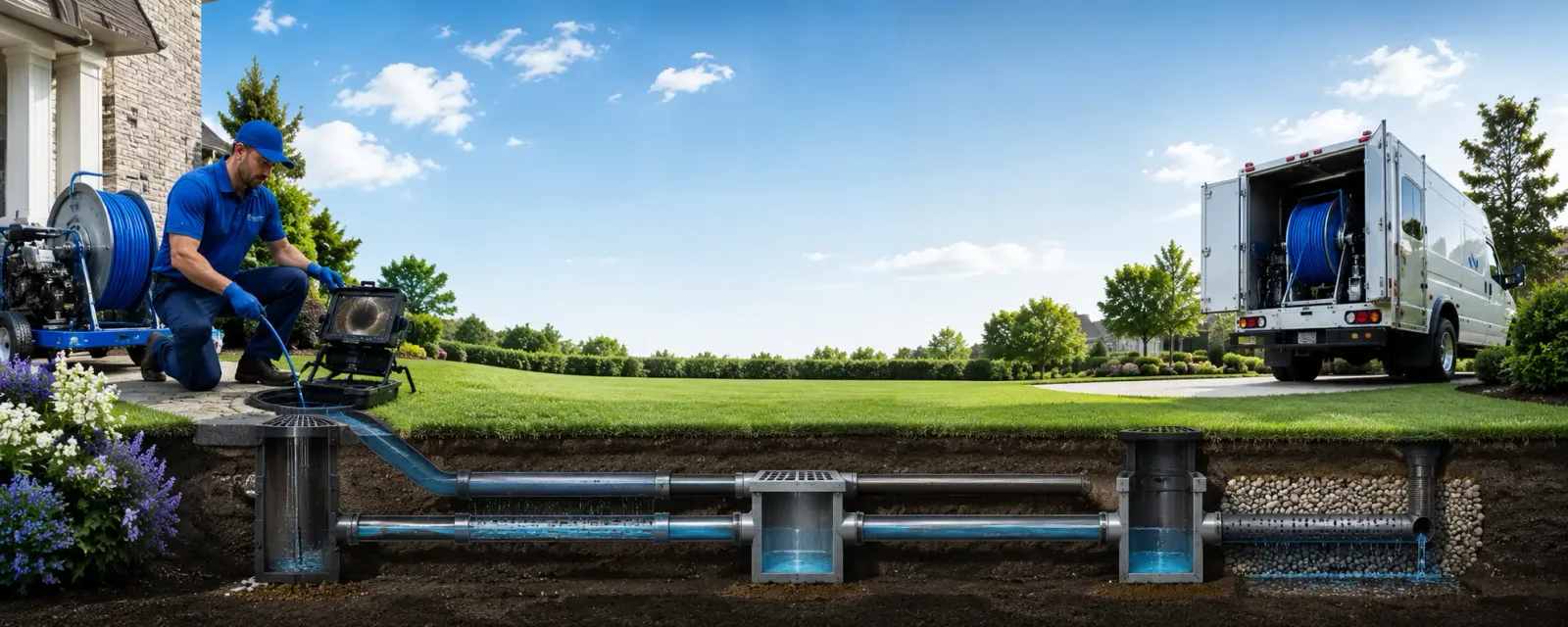 Outdoor drain cleaning information for Poland, ME